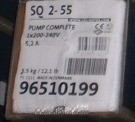 SQ 2-55 глубинный насос Grundfos