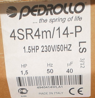 4SR4m/14-P (1,1 кВт QEM 150, 220 В) скважинный насос ''Pedrollo'' 