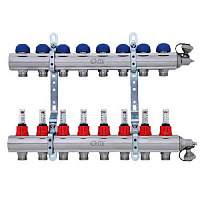 Коллектор с расходомером в сборе 5 вых. 1" Fil (теплый пол)